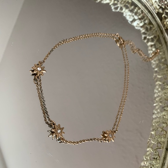 3 Gold Star Celestial Choker with Jewel Details - Picture 3 of 4